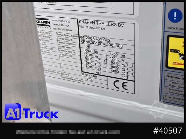 Auflieger mit Walkingfloor KNAPEN K100, Liftachse, Funk ca. 90m³