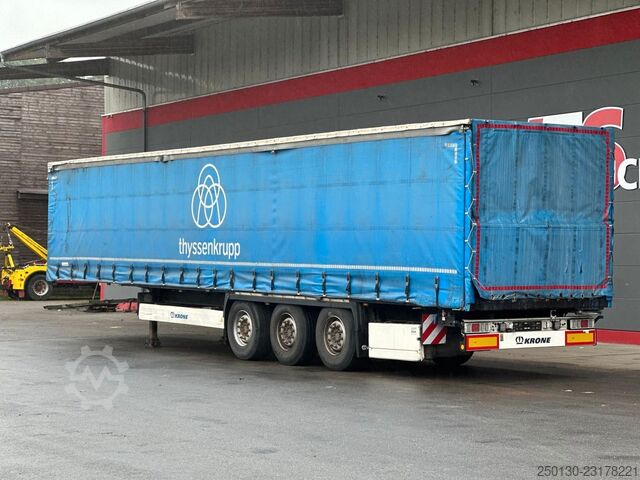 Auflieger mit Pritsche & Plane KRONE SD Curtainsider/EDSCHA/Liftachse/Box