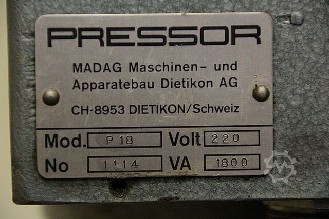 Printing-embossing-stamping machine (defective) Pressor P18