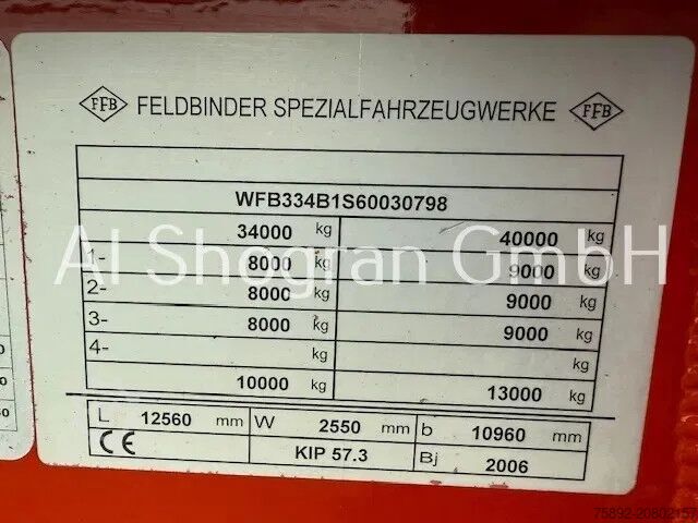 Tarpaulin Krone Tandem/Edscha/Bordwand/PBW