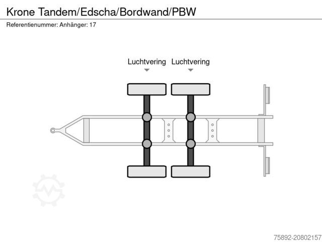 Tarpaulin Krone Tandem/Edscha/Bordwand/PBW