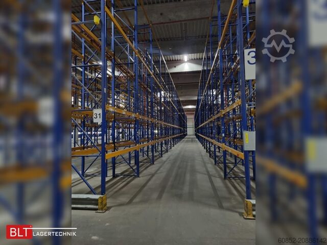 Heavy-duty rack, industrial shelving, high-bay rack Jungheinrich Delta – 101 lfm, Höhe 7,50m Boden + 3 Ebenen | Fachlast 2700 kg