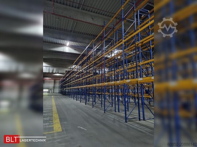 Heavy-duty rack, industrial shelving, high-bay rack Jungheinrich Delta – 101 lfm, Höhe 7,50m Boden + 3 Ebenen | Fachlast 2700 kg