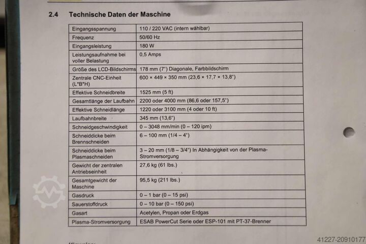 Flame cutting machine ESAB Crossbow