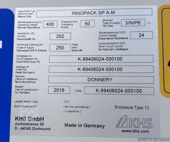 Innopack Kisters SP Advanced shrink pack KHS INNOPACK SP A-M