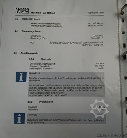 CNC honing machine Fanuc MONNIER & ZAHNER  MZ 641