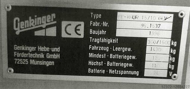 Kettbaumhubwagen Genkinger EE-KHUR 15/10 GEV
