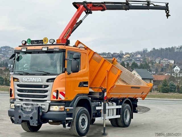 Truck mounted crane SCANIA G360 Kipper 4,10m *PK 11002 B + FUNK *4x4