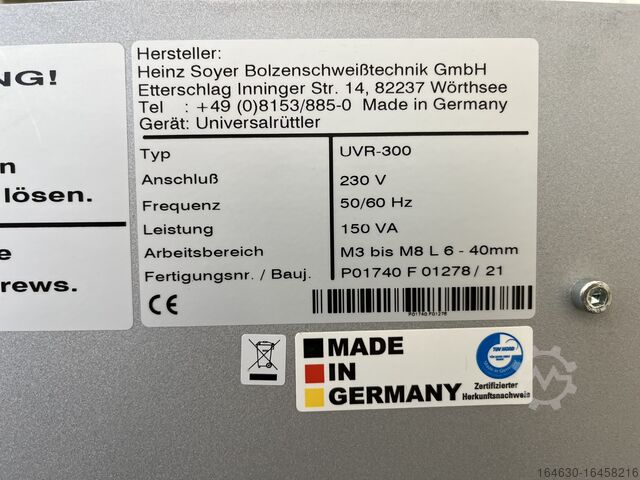 Universalrüttler UVR 300 Soyer UVR 300