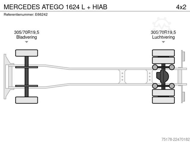 Hook arm system Mercedes-Benz ATEGO 1624 L + HIAB