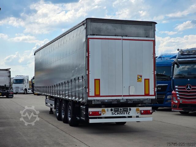 Auflieger mit Pritsche & Plane SCHMITZ CARGOBULL SCB*S3 * PR.+PL. * PLANE UNBESCHRIFTET *