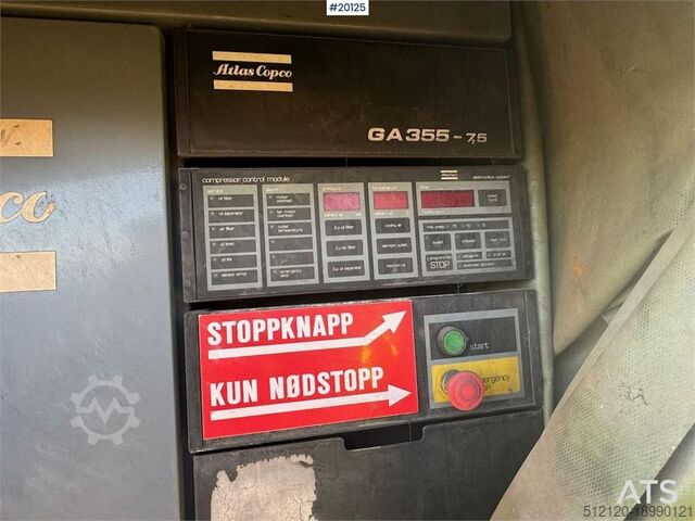 Construction equipment Atlas Copco GA 355 screw compressor