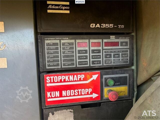 Construction equipment Atlas Copco GA 355 screw compressor