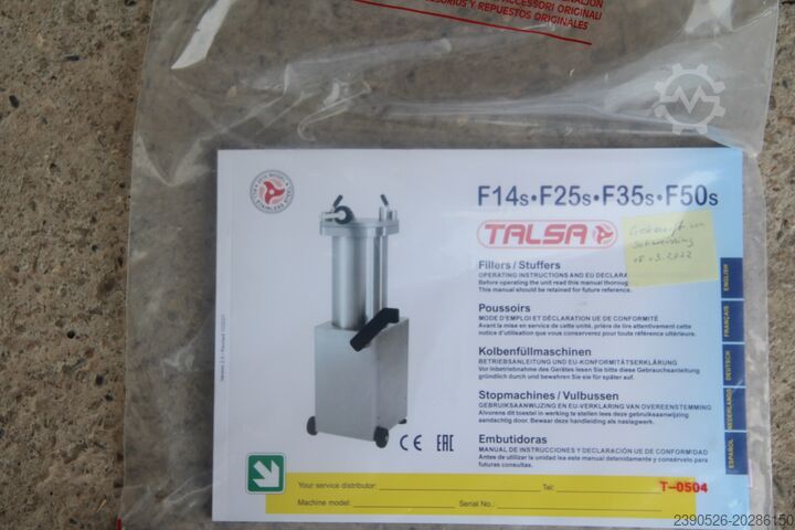 Fleischverarbeitungsmaschine Talsa Wurstfüller F 35 S