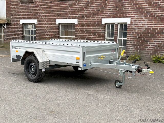 Box trailer Humbaur HA 132513 KV OFFROAD 251X131X40CM 1300KG TIEFLADER | BUGKLAPPE