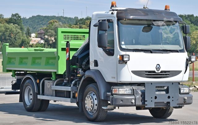 Truck mounted crane RENAULT MIDLUM 220 DXI *KIPPER 3,80m *HIAB 077 B-2 DUO