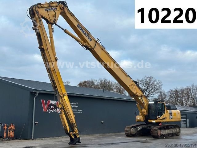 Chain excavator KOMATSU PC490 Longfront Abbruchbagger Kettenbagger