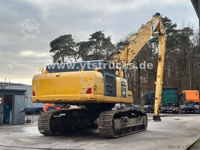 Chain excavator KOMATSU PC490 Longfront Abbruchbagger Kettenbagger