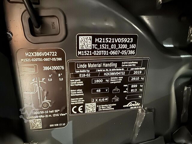 S+UVV 07/27 Seitensch. Elektro 25.272 h Linde E 18