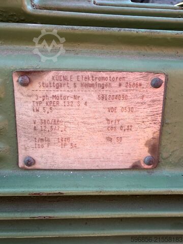 KÜENLE KPER 132 S4 Motor 5,5 kW, 1440 U/min, 400 V, Bauform IM B3 KÜENLE KPER 132 S4 silnik 5.5kW 1440 obr 400V IM B3 KÜENLE KPER 132 S4 silnik 5.5kW 1440 obr 400V IM B3