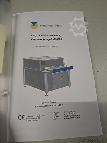 Parts cleaning system Ziegener+Frick / Cleaningtable 23150178