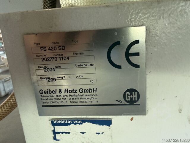 Surface Grinding Machine Geibel & Hotz FD 420SD