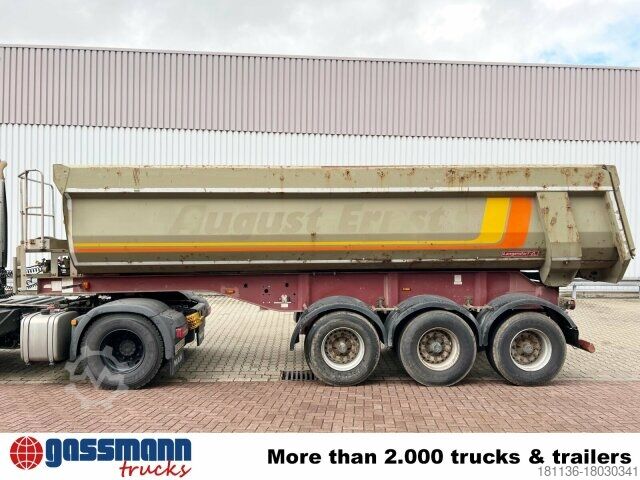 Tipper semitrailer Langendorf SKS-HS 24/28, Stahlmulde ca. 24m³, Liftachse