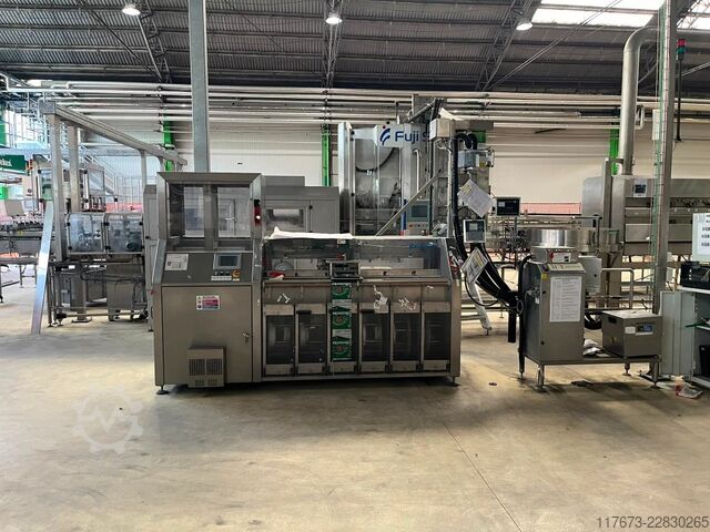 Used FUJI 410 sleeve applicator labeling machine for PET 10000 BPH Fuji Seal 410 DT-STH-DHA