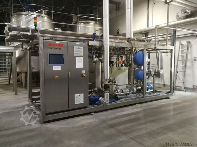 Gebrauchter BUCHER Rohr-in-Rohr-Flash-Pasteurisierer 12000 L/h Tetra Pak® PWAP 12000-S