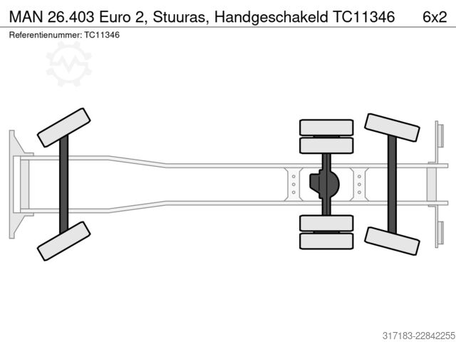 Hakenarmsystem MAN 26.403 Euro 2, Stuuras, Handgeschakeld