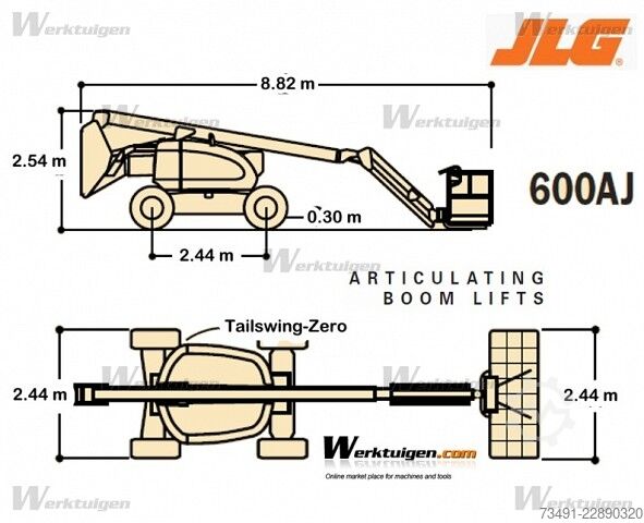 Teleskoparbeitsbühne JLG 600 AJ ( 20,5 Meter )