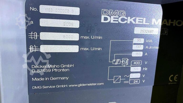 CNC Horizontal-Bearbeitungszentrum Deckel Maho DMG DMC 125 H duoBlock