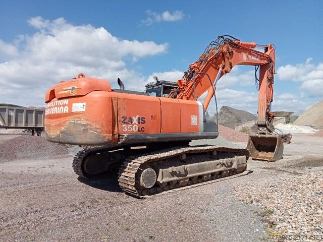 Abbruchbagger Hitachi ZX350LC-3 with standard earth boom and long-front boom