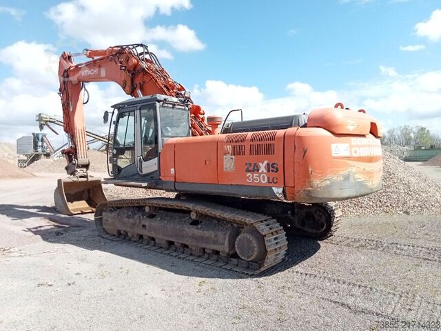 Abbruchbagger Hitachi ZX350LC-3 with standard earth boom and long-front boom
