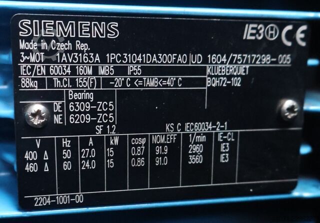 Schraubenkompressor GA15FF Atlas Copco GA15FF