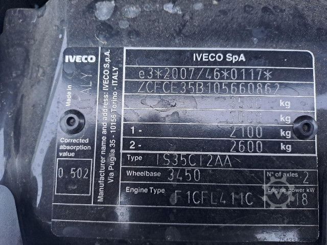Sonderausbau-Transporter IVECO DAILY 35C16H3.0 ISOTERMICO/FRIGO