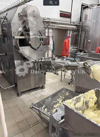 Kontinuierliche Butterwalze Nagema 2500 kg/h mit Bulk Packer für Butterblöcke von 5-25 kg NAGEMA FASA FBFC/1