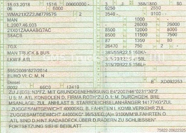 Vacuum tank truck MAN TGX 26.500 / Auto+Ret / Silo 30 Kubik