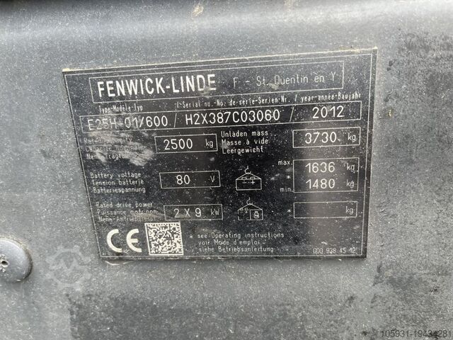 Electric 4-wheel forklift Linde E25H-01/600