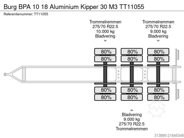 Tipper Burg BPA 10 18 Aluminium Kipper 30 M3