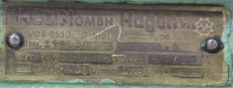 Gear motor 1.1 kW 25 rpm Helin RK010.5b-4