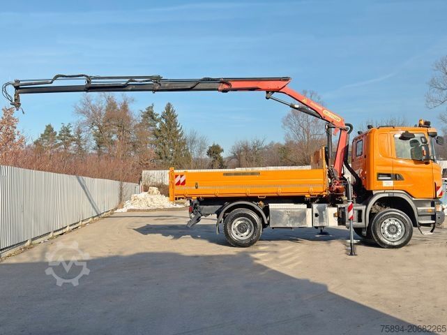Truck mounted crane SCANIA G 360 * KIPPER 4,15m * PALFINGER PK 11002/ 4x4
