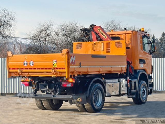 Truck mounted crane SCANIA G 360 * KIPPER 4,15m * PALFINGER PK 11002/ 4x4