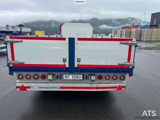 Plattformanhänger Konar 3 axle plank trailer w/ foldable side doors