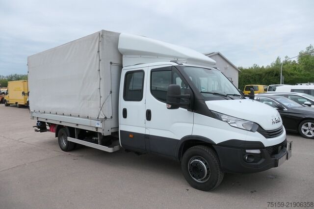 Curtain sider van iveco Daily 70C18H D70C DoKa LBW AHK Klima Tempomat Regaleinbauten COC Standheizung