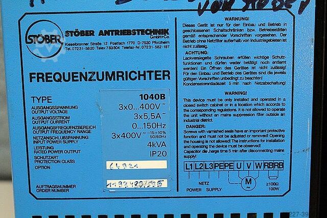 Frequency converter Stöber 1040B