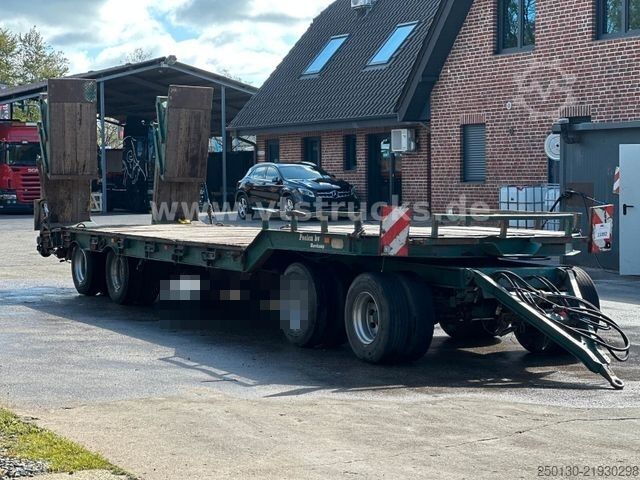 Low loader trailer MÜLLER-MITTELTAL T4 Tieflader 40to. hydr. Rampen verbreiterbar