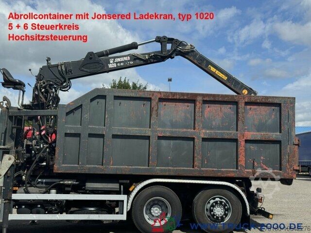 Abrollkipper  Abrollcontainer + Kran Jonsered 1020 7,3m = 1,4t