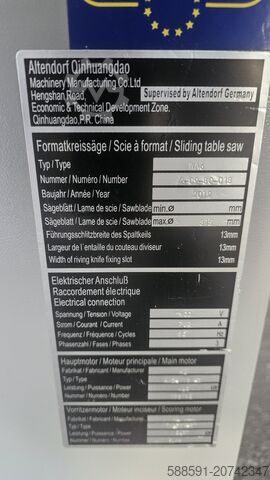 Formatkreissäge Altendorf WA 6