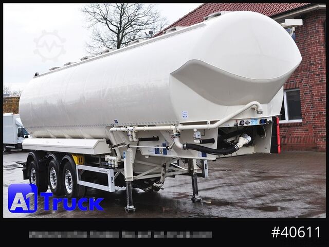 Silo semitrailer FELDBINDER EUT 55,3, 7 Kammern Futter Feed, Lenkachse, Alufelgen,